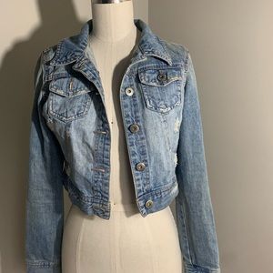 Highway Jeans  Distressed Blue Denim Jacket Size S